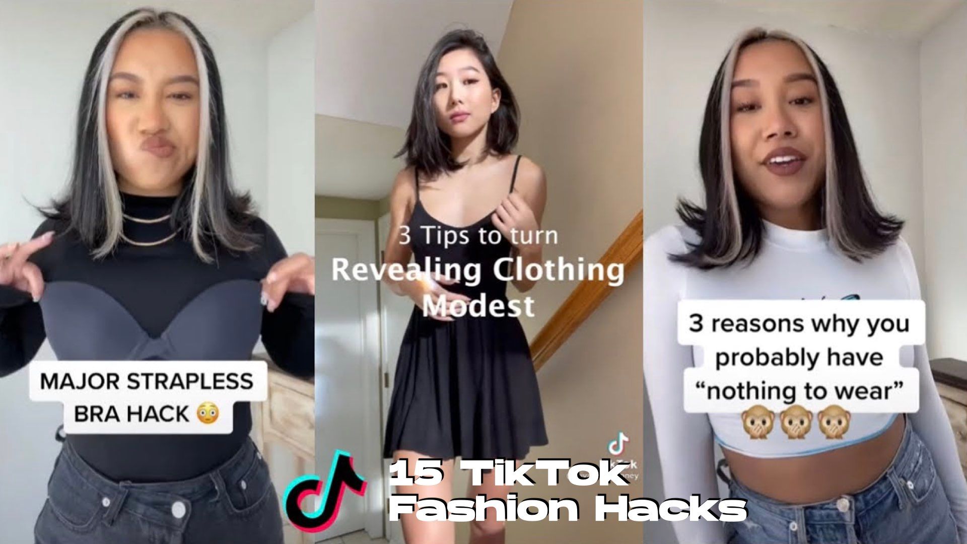 Tiktok hack shows how to stop a strapless bra slipping down %%page